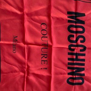 BRAND NEW MOSCHINO COUTURE SQUARE NECK SILK SCARF